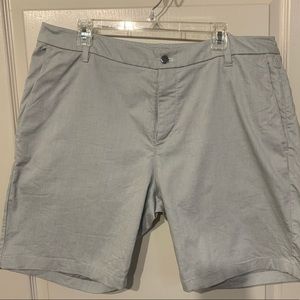 Gray Lulu Lemon commission shorts 38 waist
